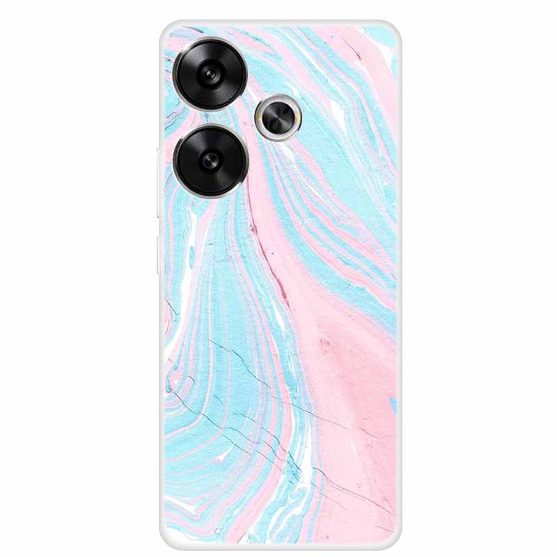 Marble Soft Phone Case For Poco F6 Transparent Case Silicone TPU Cover Funda Para Shield Clear Case for Xiaomi Poco F6 F 6 Pro