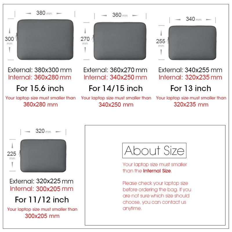 Hot Laptop Bag For Xiaomi Lenovo Dell Notebook Computer Laptop Sleeve For Macbook Air Pro Retina 13 14 15 15.6 Inch Laptops Case