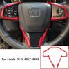 3X Red Car Steering Wheel Decor Cover Trim For Honda CR-V CRV 2017-2021 2022