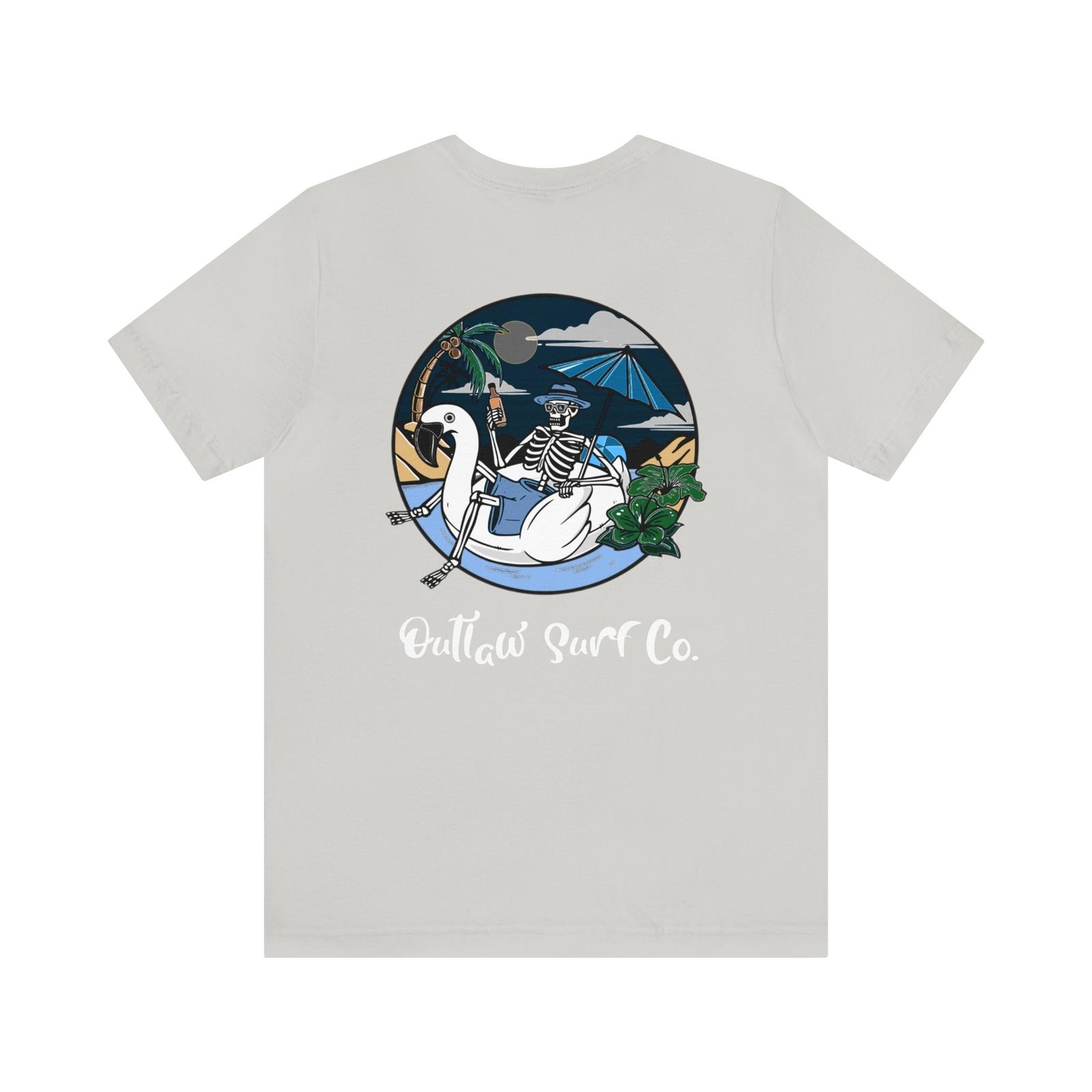 Outlaw Surf Skeleton Swan T-Shirt S