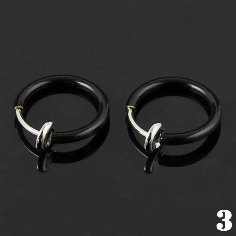 3 Paar Kreative Mode Geschenke Fakes Nase Lippen Ring Federclip Creolen Unisex Piercing Septum Zubehör Dekoration