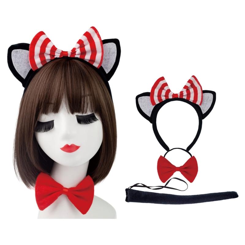 Cats Costume Accessories With Headband, Tail, Skirt, Gloves, Knee High Socks for Cosplay Party Carnivals