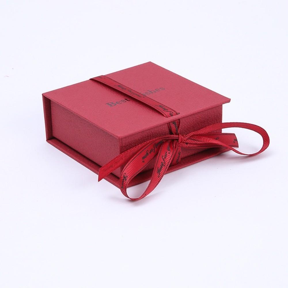 Paper Bowknot Ribbon Ring Earring Storage Case High-end Jewelry Packaging Case Portable Gift Box