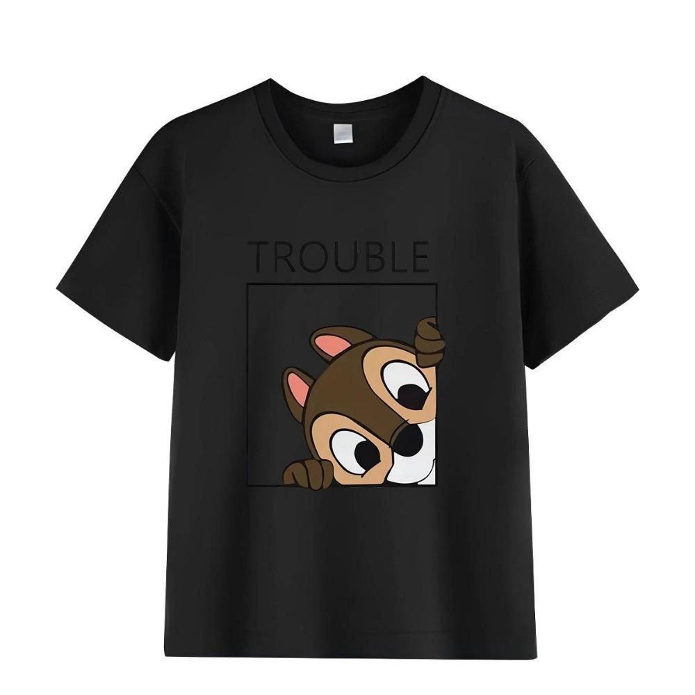 Chip and Dale Kids Tshirts Cartoon Double and Trouble Print Summer Twins Tops Tees Funny Boys Girls Best Friends Shirts