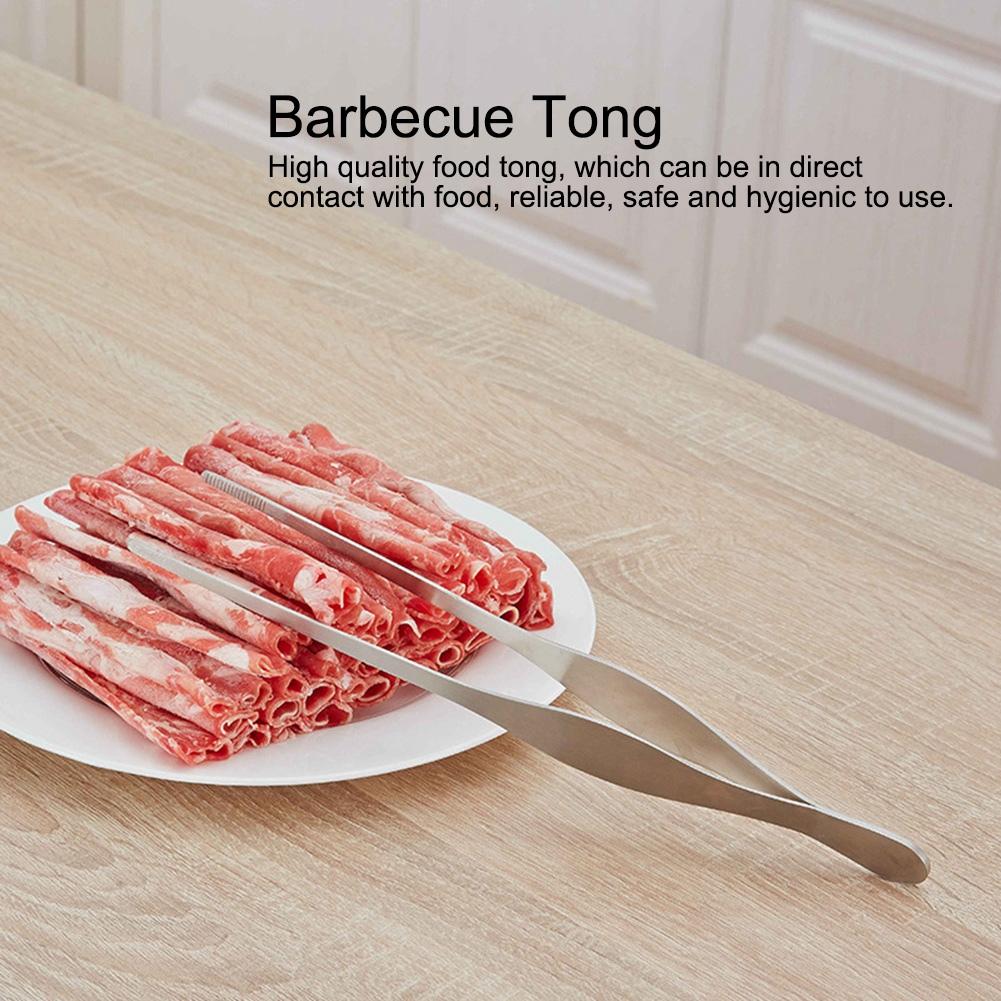 Długie szczypce kuchenne ze stali nierdzewnej do grilla, steków, jedzenia, narzędzie kuchenne do użytku restauracyjnego