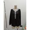 2025 Autumn New Women's Fashion Casual Hooded Button Loose Long Sleeve Sweatshirt