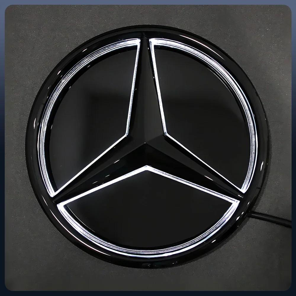 Fit For Mercedes Benz Chrome Silver Front Grille Mirror Star LED White Illuminated Emblems X253 W167 X167 W447 2020-2023