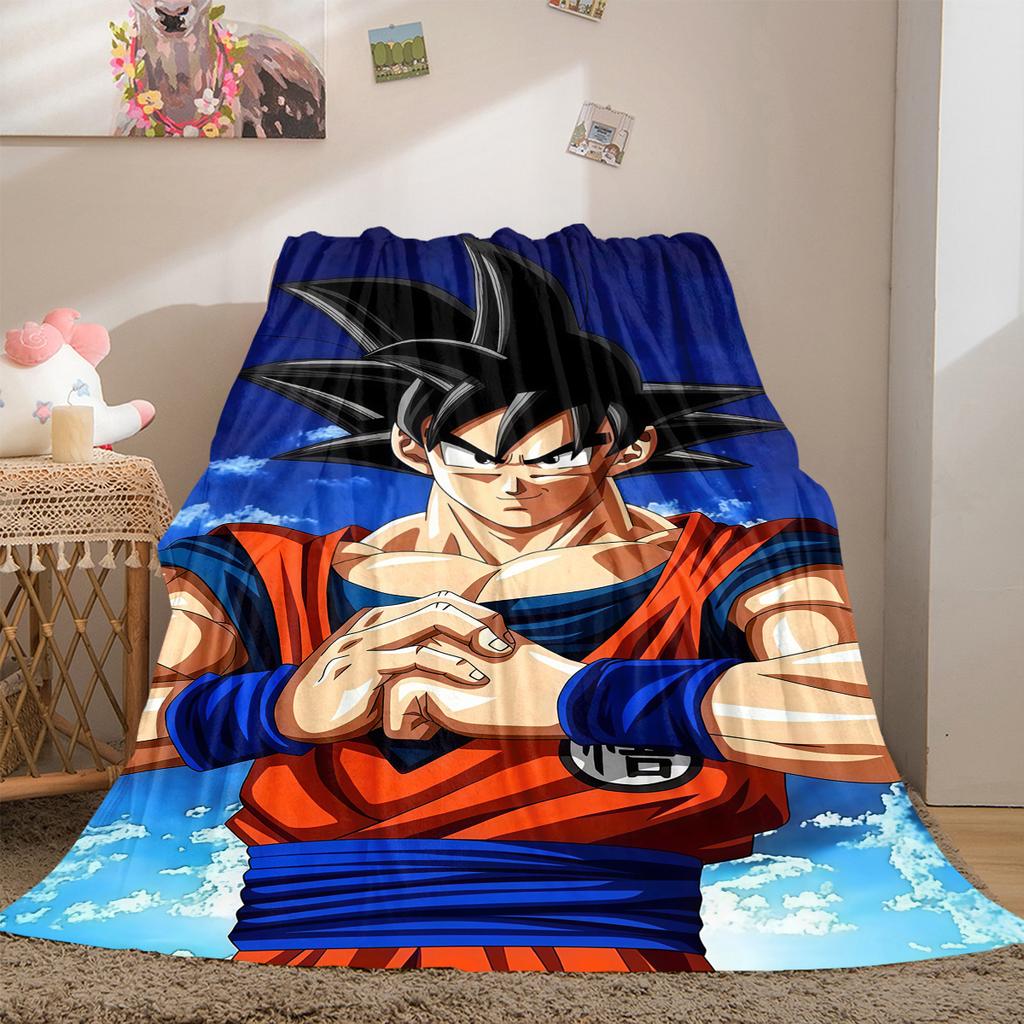 1PC DRAGON BALL Print Flannel Blanket, High quality All Seasons, Home Decor, Warmth and Comfort, Perfect for Christmas Gifts