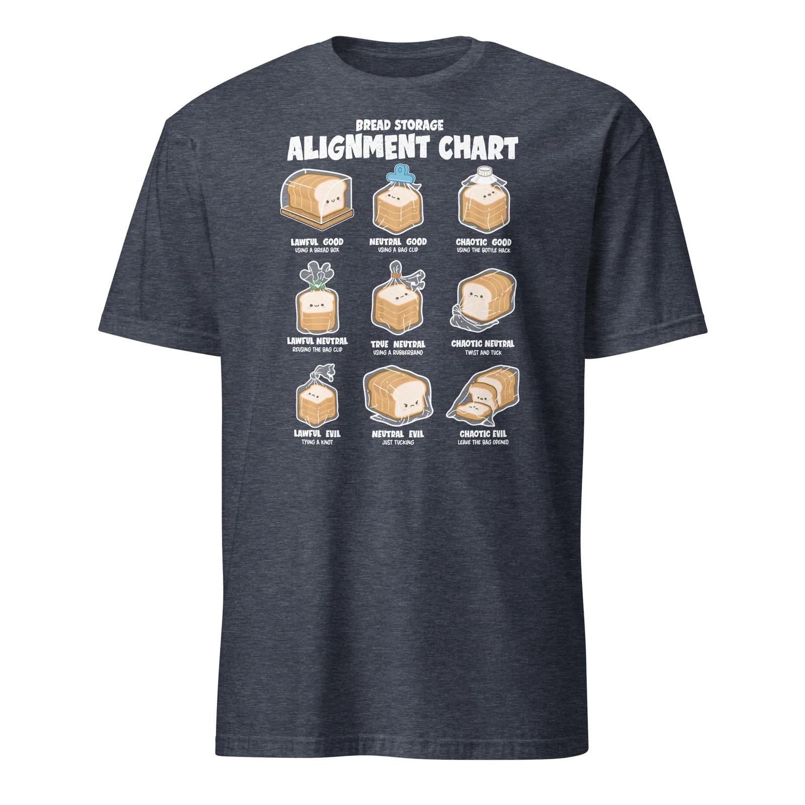 

Bread Storage Alignment Chart Bread Maker Funny Baker T-Shirt Size S-3XL Gift M
