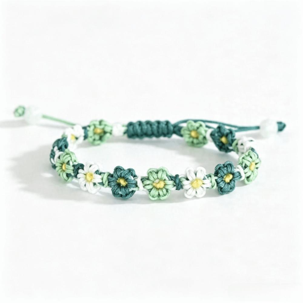 Small Chrysanthemum Woven Bracelet Braided Rope Knot Bracelets For Lovers