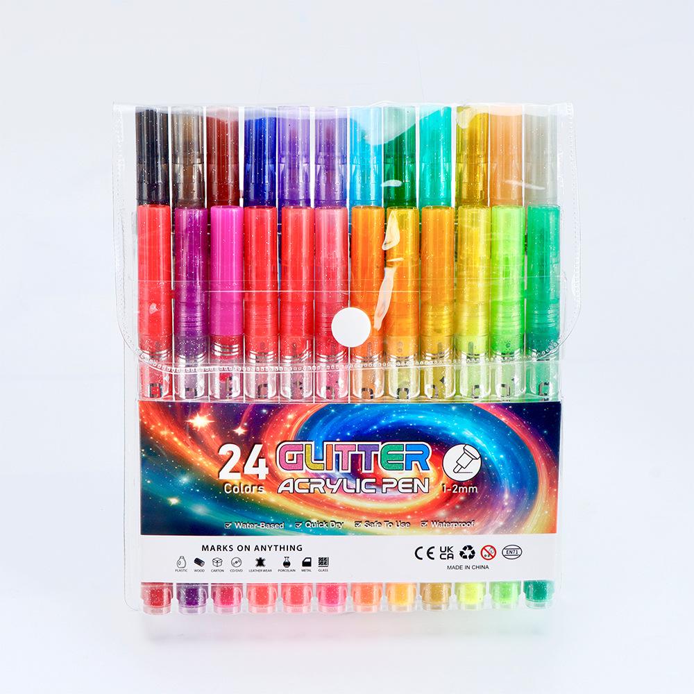 Flash Acrylic Marker Fiber Pen Tip Hand Account Handmade Paintbrush Painting Art Graffiti Large Capacity