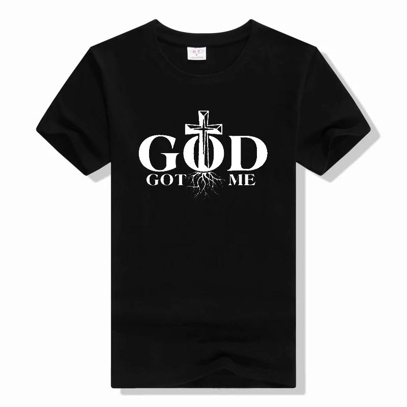 With God t shirt God Jesus Cross Bible Cotton Print T Shirt fashion Short Sleeve Casual T-shirt