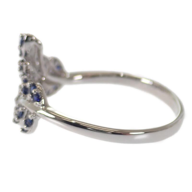 no brand  #14(JP Size) ring blue K18 white gold Women