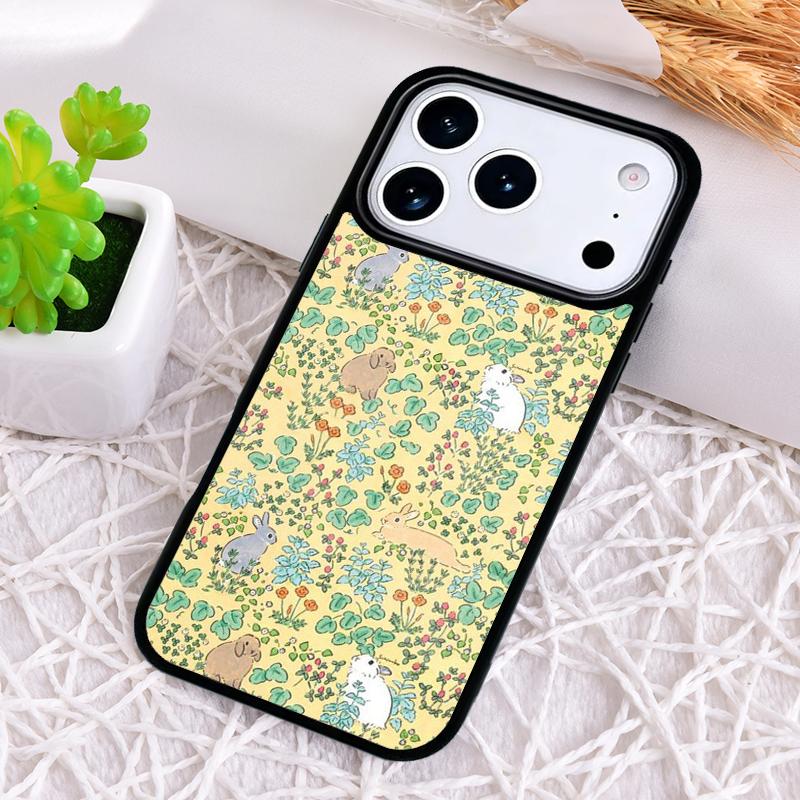 

Cute Bunny Rabbit soft Phone Case for iPhone 17 Air 16 15 11 12 14 13 Pro Max Shockproof Cover iPhone 16e