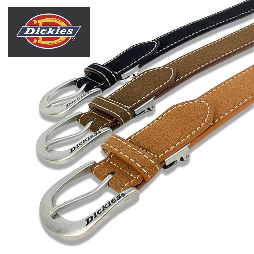 belt Belt width length Authentic DS0360C [Dickies] Suede-like single-stitch (adjustable length/simple) (unisex/belt 35mm/total 115cm) (dark brown)