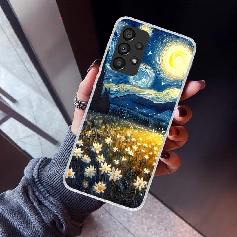 Starry Night Van Gogh Art Phone Case For Samsung Galaxy A12 A52S A42 A32 A22 A51 A50 Note 20 Ultra 10 S10 Plus A71 A70 A31 A30 A