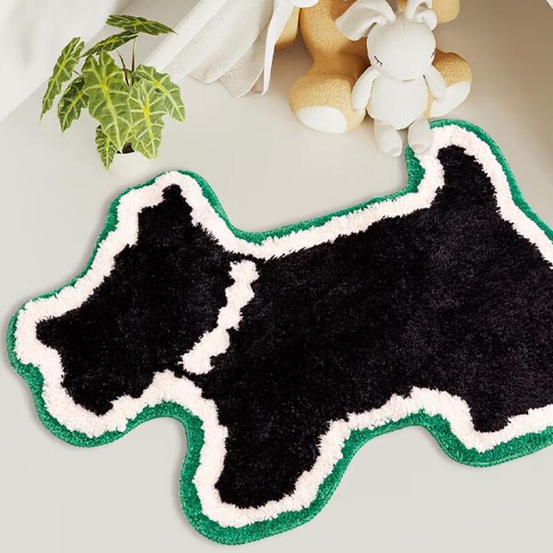 Cute Cartoon Puppy Irregular Plush Non-Slip Area Rug 60cm x 90cm