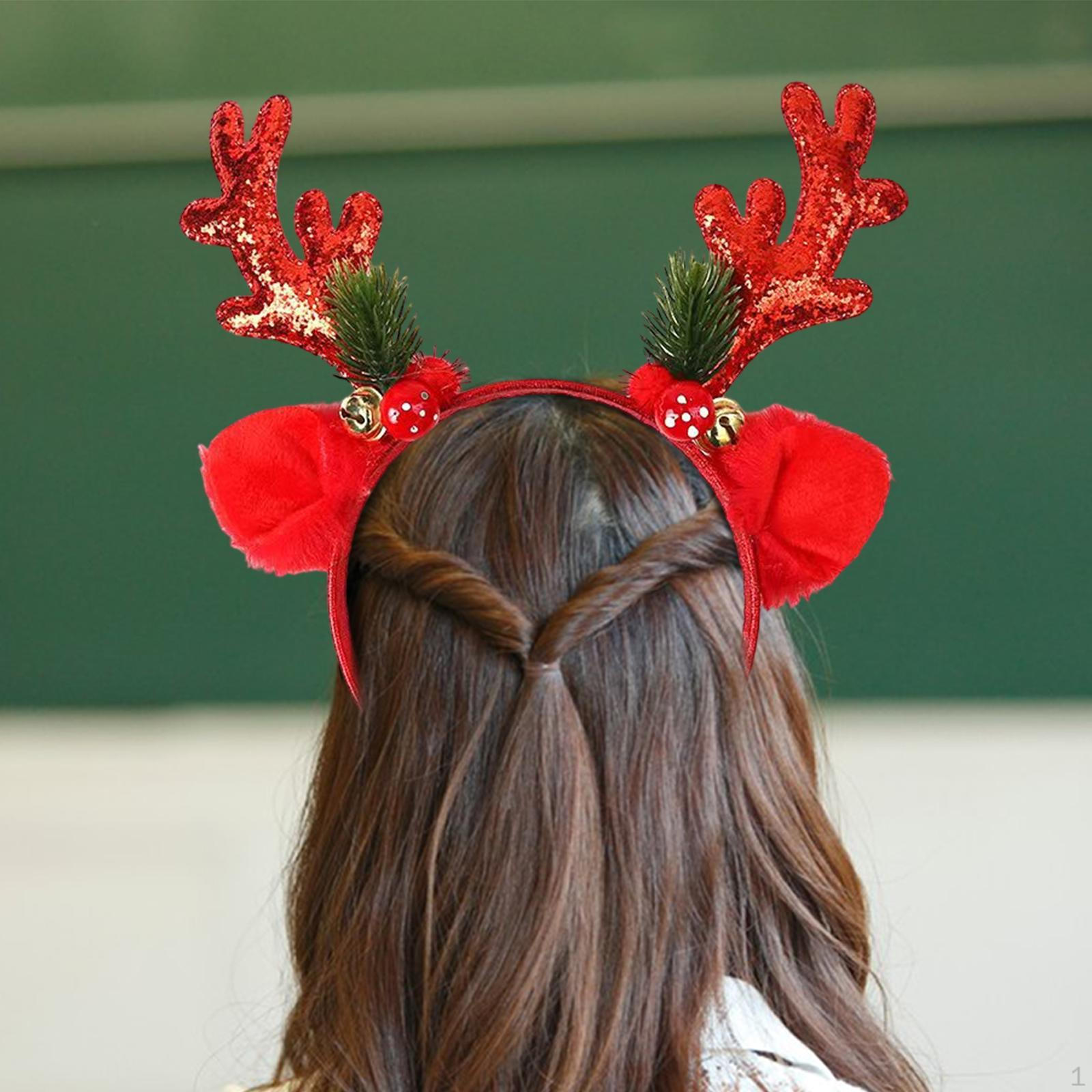 

Рождественский ободок с рогами оленя, декоративный удобный обруч для волос для маскарада, сценического шоу