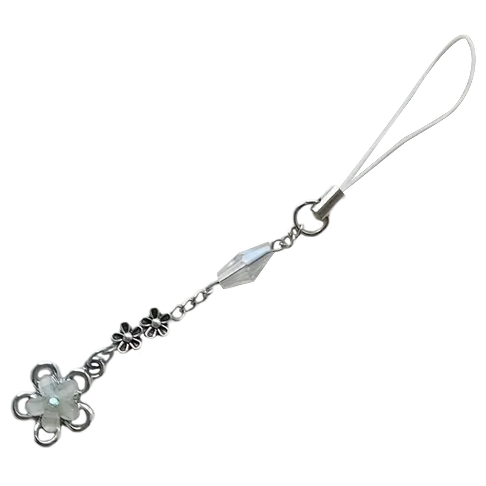 

Цепочка для телефона ручной работы из бисера, четырехлистный клевер, подвеска для мобильного телефона, красочный брелок, подвеска, аксессуар для мобильного телефона