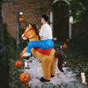 Aufblasbares Pferdekostüm Halloween Kostüm Cosplay Aufreitendes Triceratops Aufblasbares Outfit für Festival Performance Karneval