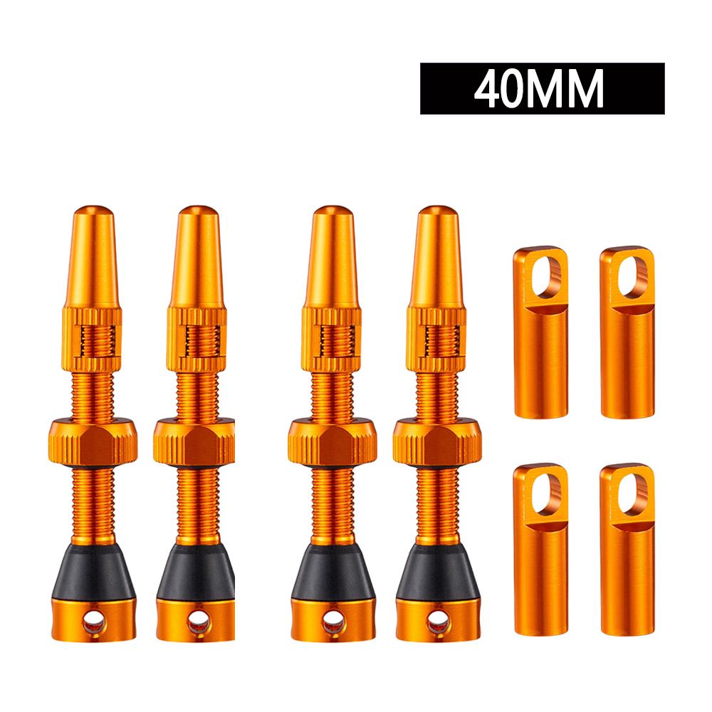 2/1Pair 40mm/44mm Aluminum Bicycle Rims Valve Core Remover Tool Bicycle Valve CNC Road Bike Tubeless Tire Valve with Caps