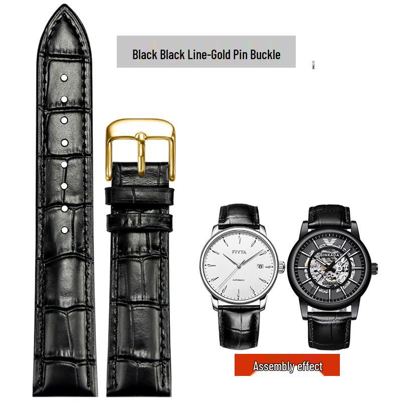 Buntes echtes Lederarmband für Herren und Damen, erste Schicht Rindsleder, 12-22 mm, Dornschließe