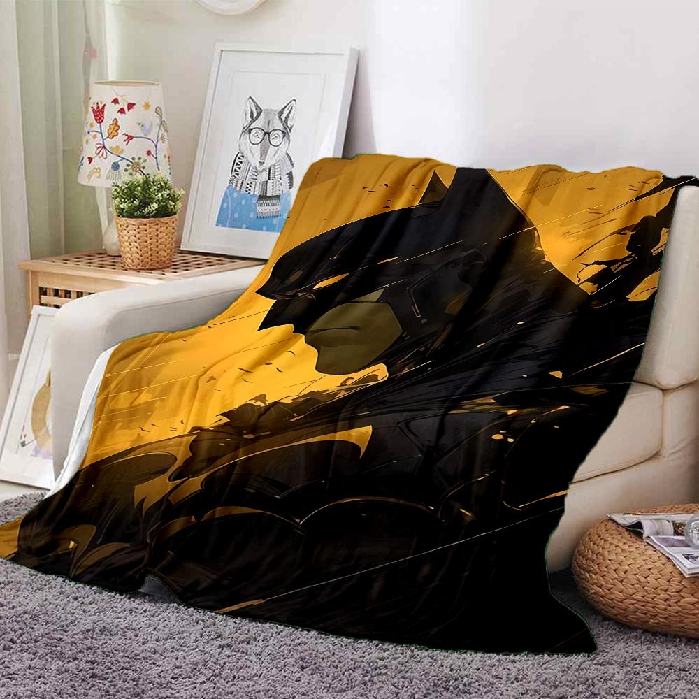 Batman Theme Printed Blanket - Perfect for Couch, Bed, Travel & Outdoor Use | Machine Washable, Cozy & Durable.