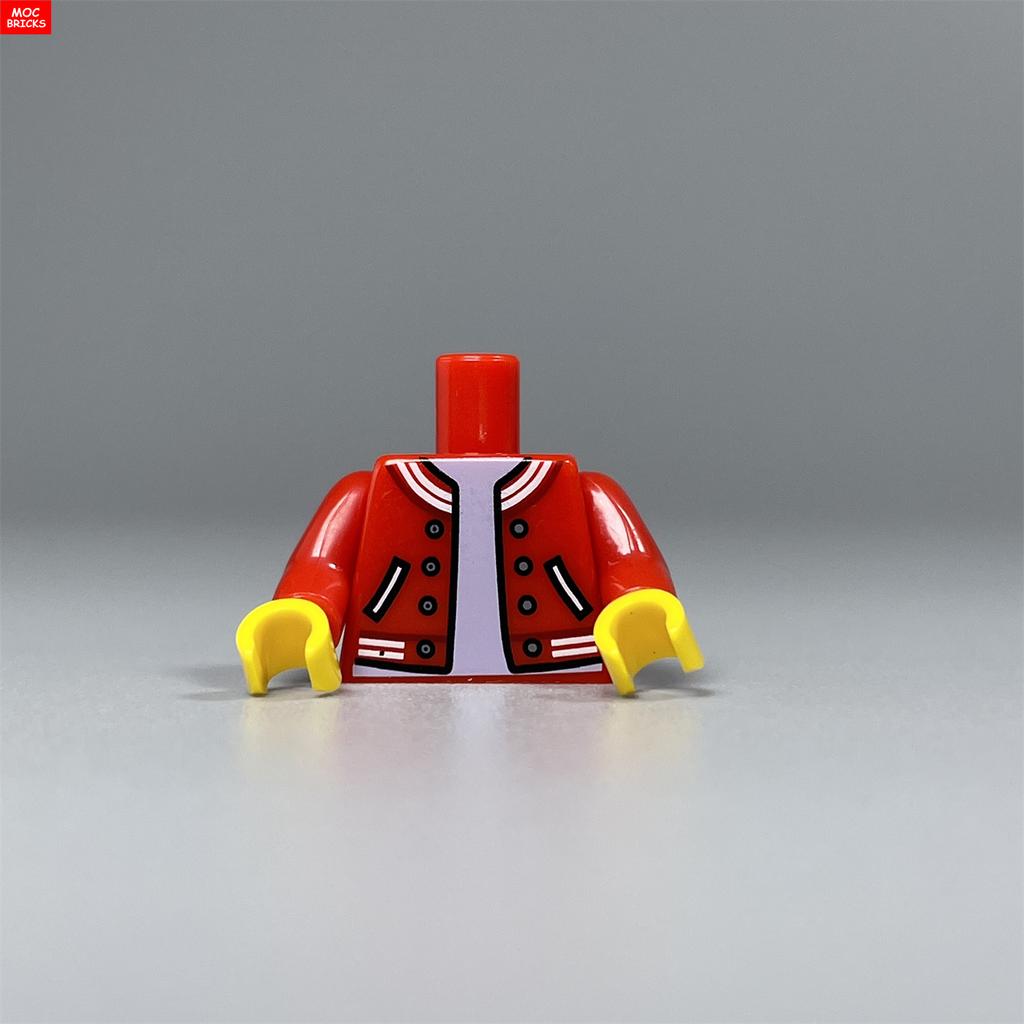 MOC Bricks 4cm Figure Printed Body Part Suit Torso Women Man Baseball Uniform Building Blocks Assembles Children's Toys Gifts