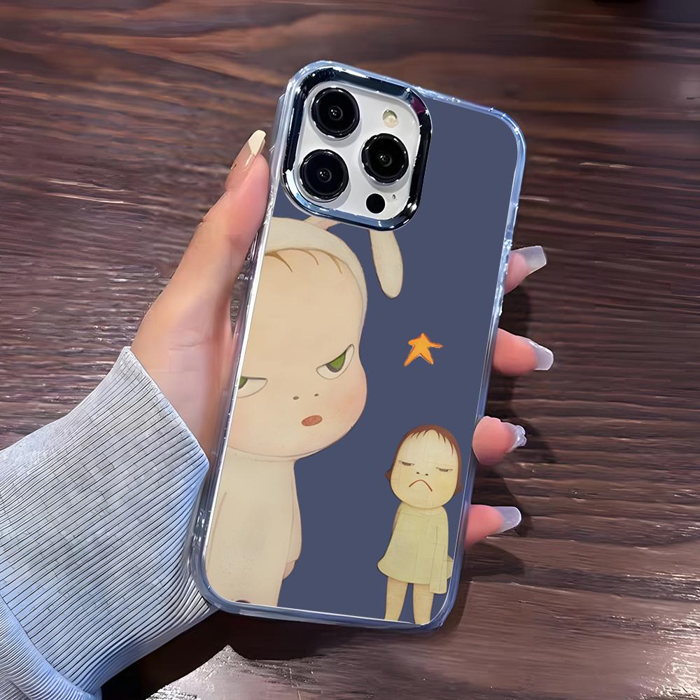 Cute Y-Yoshitomo Nara Phone Case For IPhone 17 Pro Max 16 15 14 Pro Max IPhone 13 Pro Max 11 Plus Transparent Cover