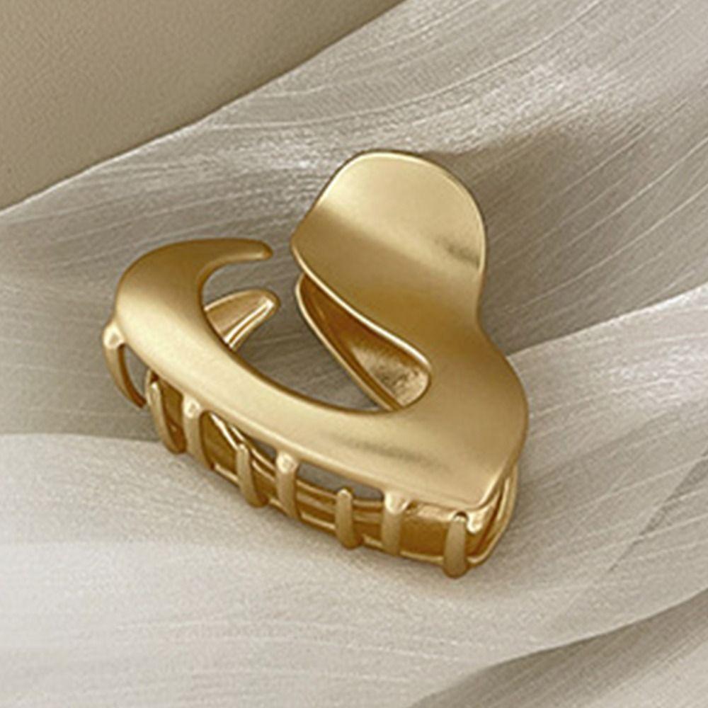 

Cutout Hair Claw Plastic New Hair Grab Elegant Women Shark Hair Clip Women Frosted Gold