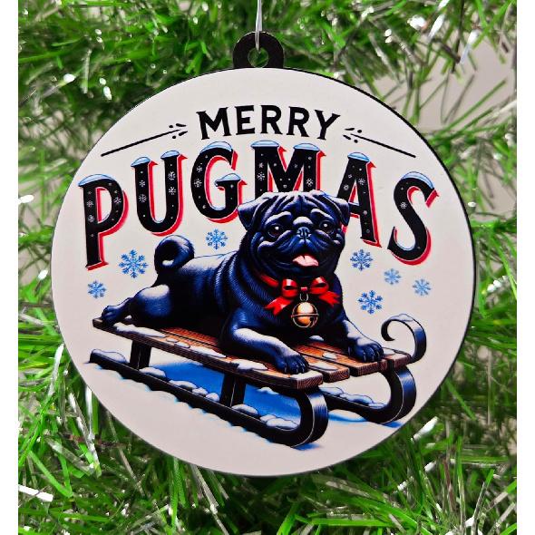 Merry Pugmas Ornament Pug Themed Ornament
