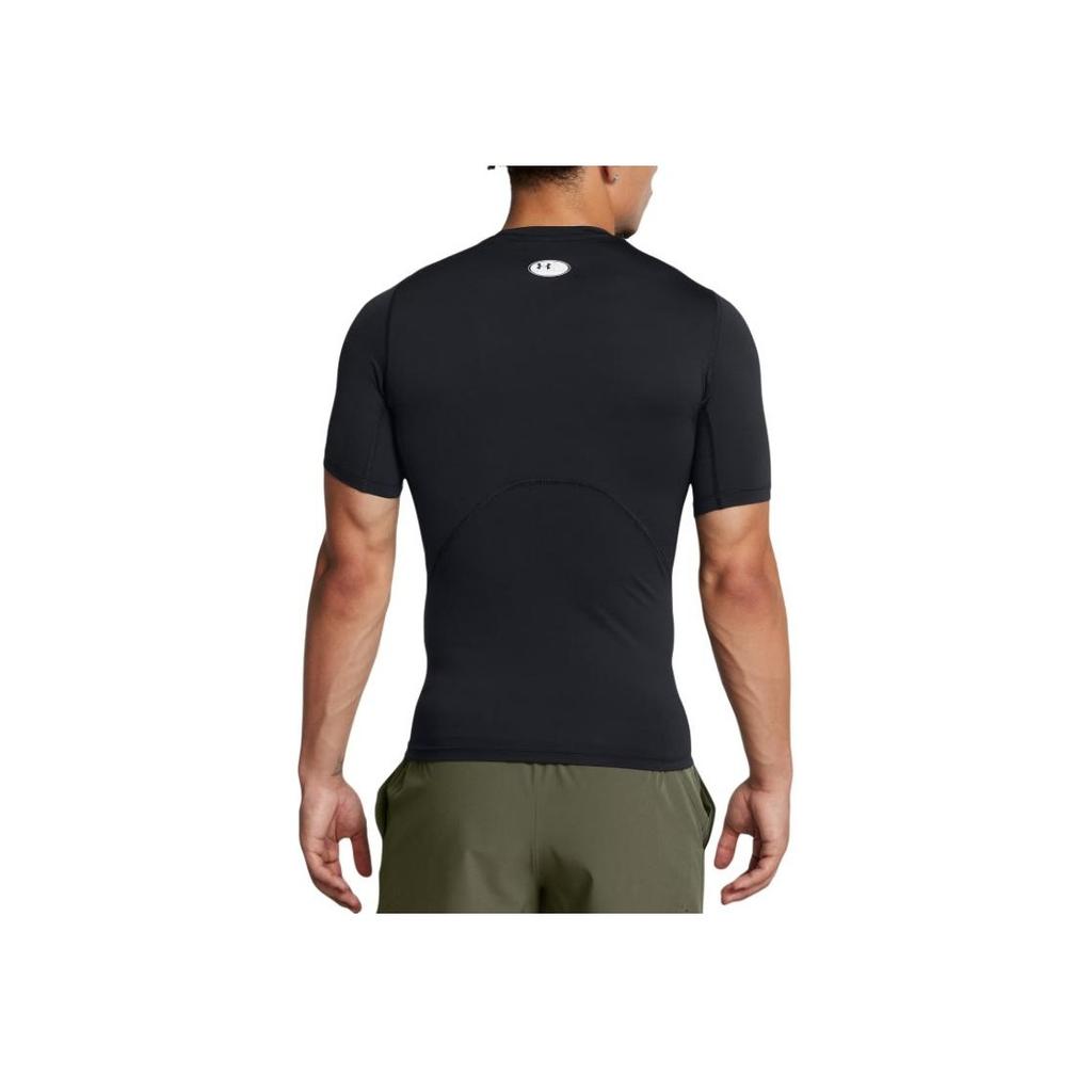 Under Armour HeatGear Crew Neck Solid Moisture Wicking Quick Dry Short Sleeve T-Shirt Men Tops Black 1361518-002