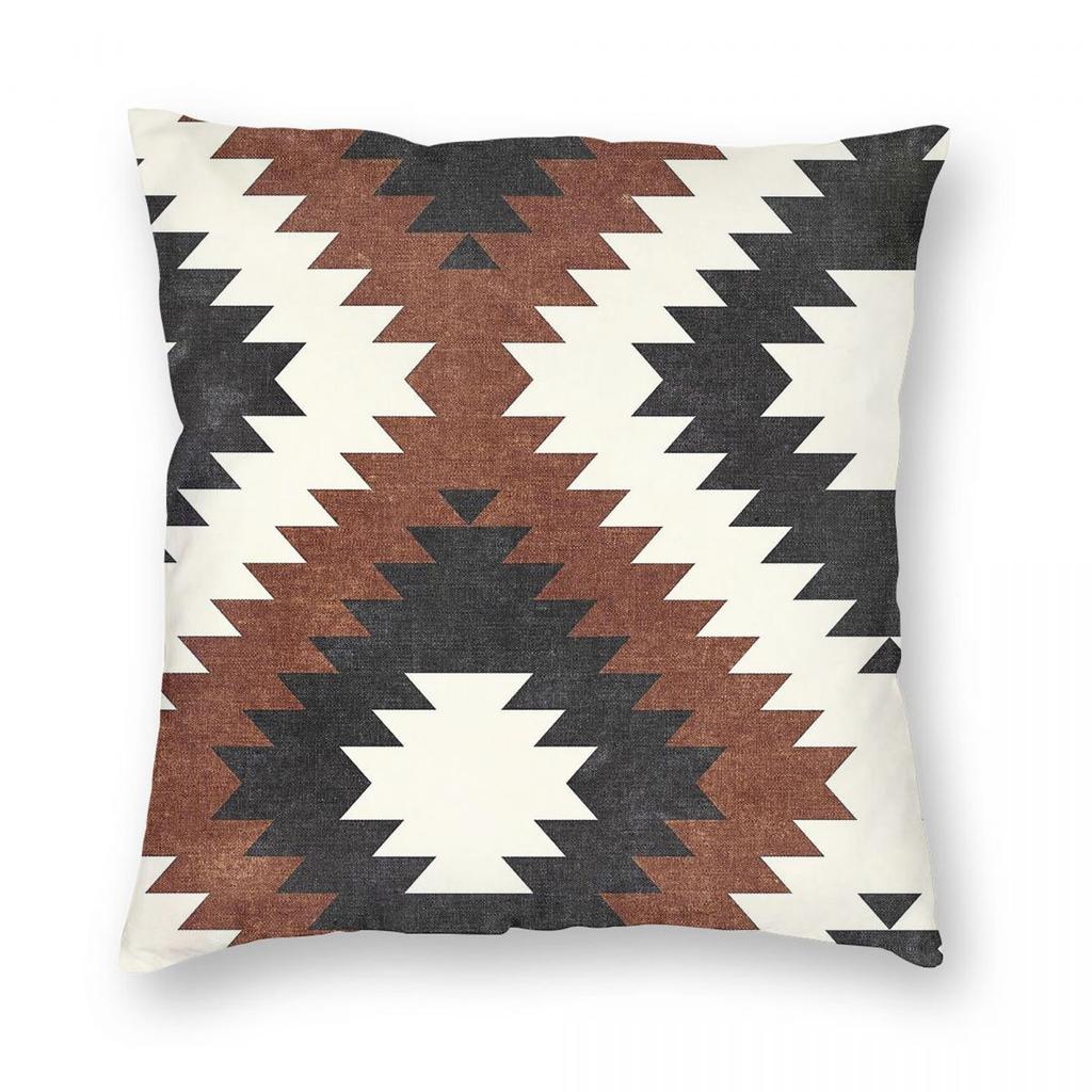 Aztec Neutrals Inkwell Square Pillowcase Polyester Linen Velvet Printed Zip Decorative Pillow Case Sofa Cushion Case