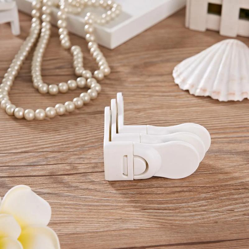 5Pcs White Locks Right Angle Safety Drawer Child Safety Cabinet Locks