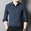 Men's Luxury Iron-Free Striped Long Sleeve Business Casual Shirt