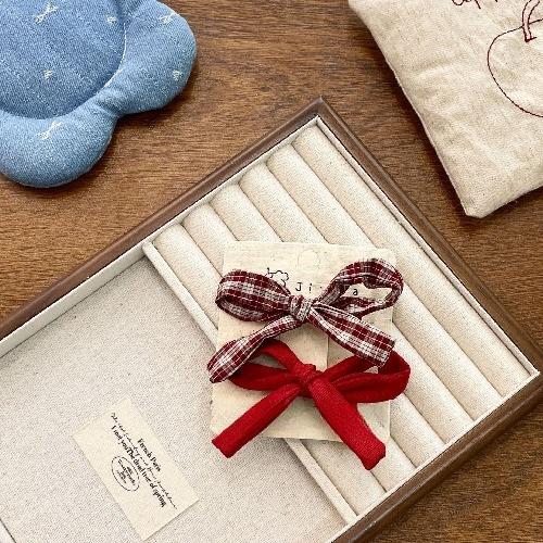 Autumn and Winter Lace Embroidery Bow Children's Hairpin Cute Girl Hair Ring Head Rope Girl Headdress Hair Accessories
