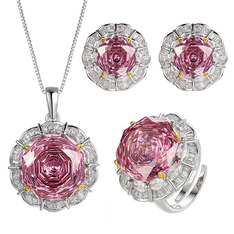 Jewelry Copper Bottom Gold-Plated Rose Cut Dry Rose Temperament Light Luxury Suit Women 16-10M