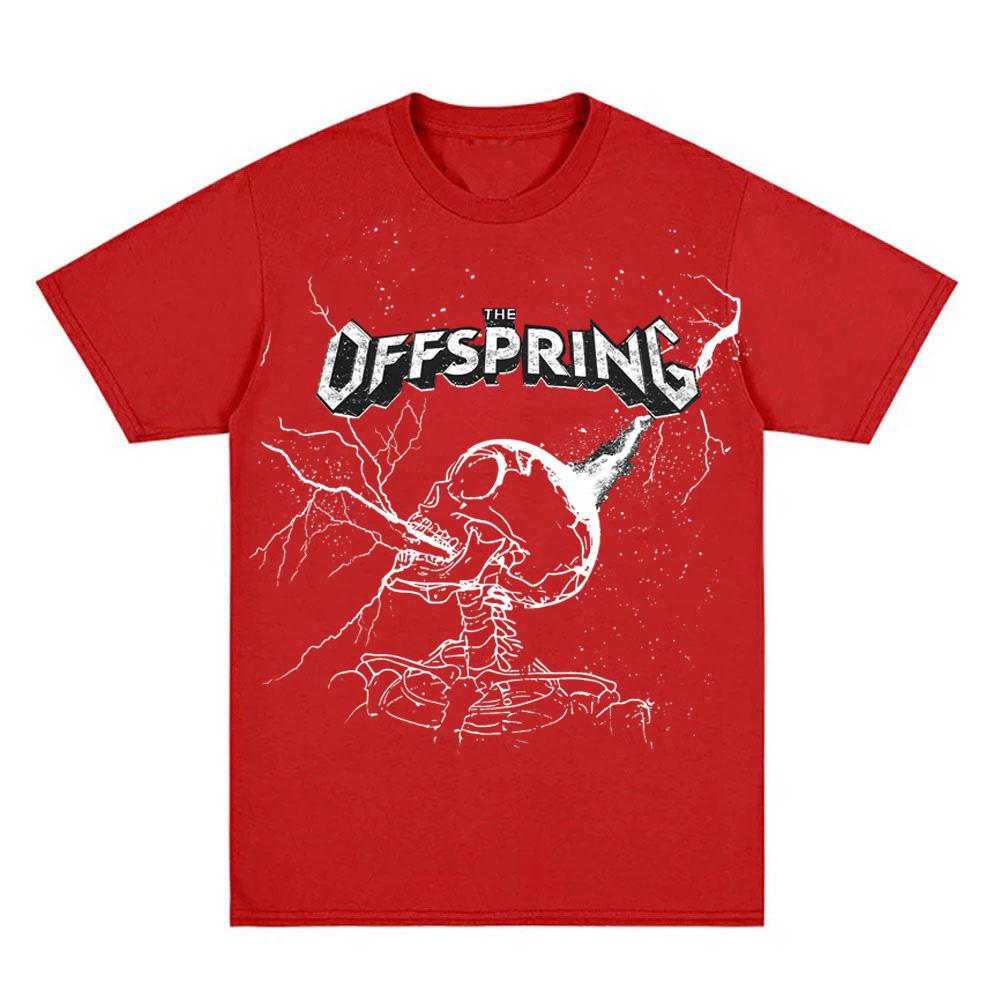 SUPERCHARGED Black Tee The Offspring band Grunge Sleeve 100%Cotton Summer Tee-shirt O-neck Clothing High Quality O-neck Tops