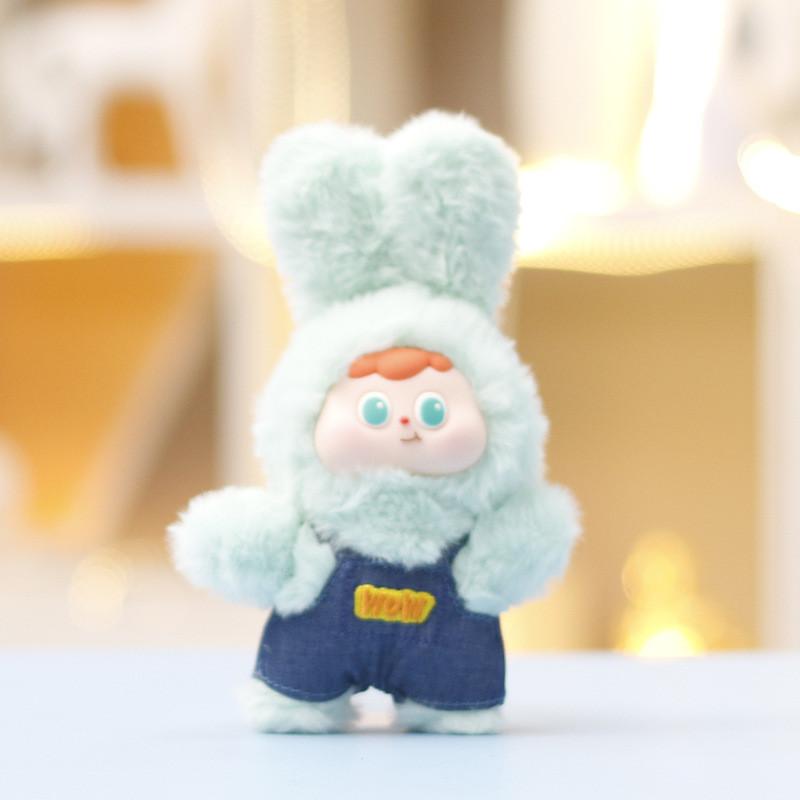 Countryside Style Shoulder Strap Skirt Plush Rabbit Vinyl Doll Pendant Kid Toy For Girls Birthday Gift