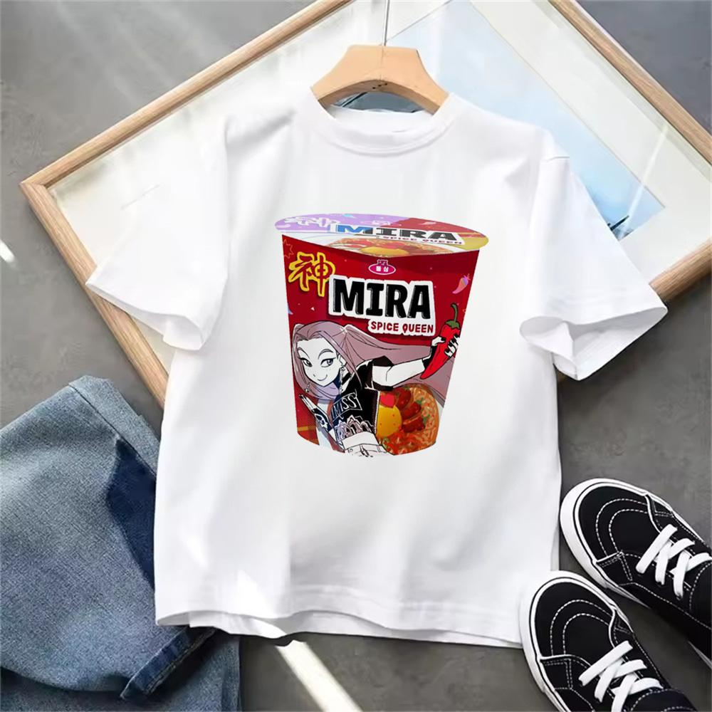 Nouveau T-shirt KPop Chasseurs de Démons Été Enfants Filles Garçons Vêtements pour Enfants T-shirt Décontracté Col Rond Manches Courtes Hauts