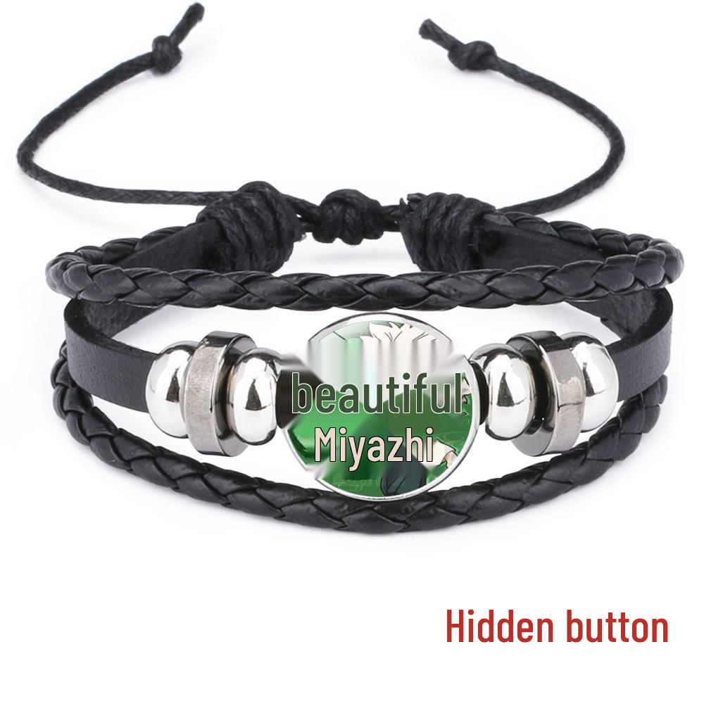 Demon Slayer Zeitjuwel Rindsleder Verstellbares Armband