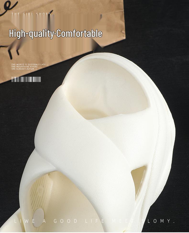 Women's Lightweight EVA Sponge Heel Cross-Strap Outdoor Platform Sandals for Summer Beach Wear