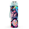 1PC Multicolor Hair Anime Girl Pop Character 750ml Color Plastic Sports Water Bottle Leakproof Flip Straw Lid Suitable for Sports Office Home Use