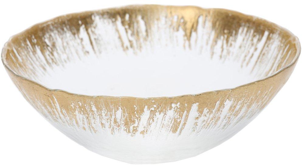 Vetro Felice Bowls, Medium Bowls, Western Tableware, Gold, 17cm, Set of 4, Happy Glass Flash 649117