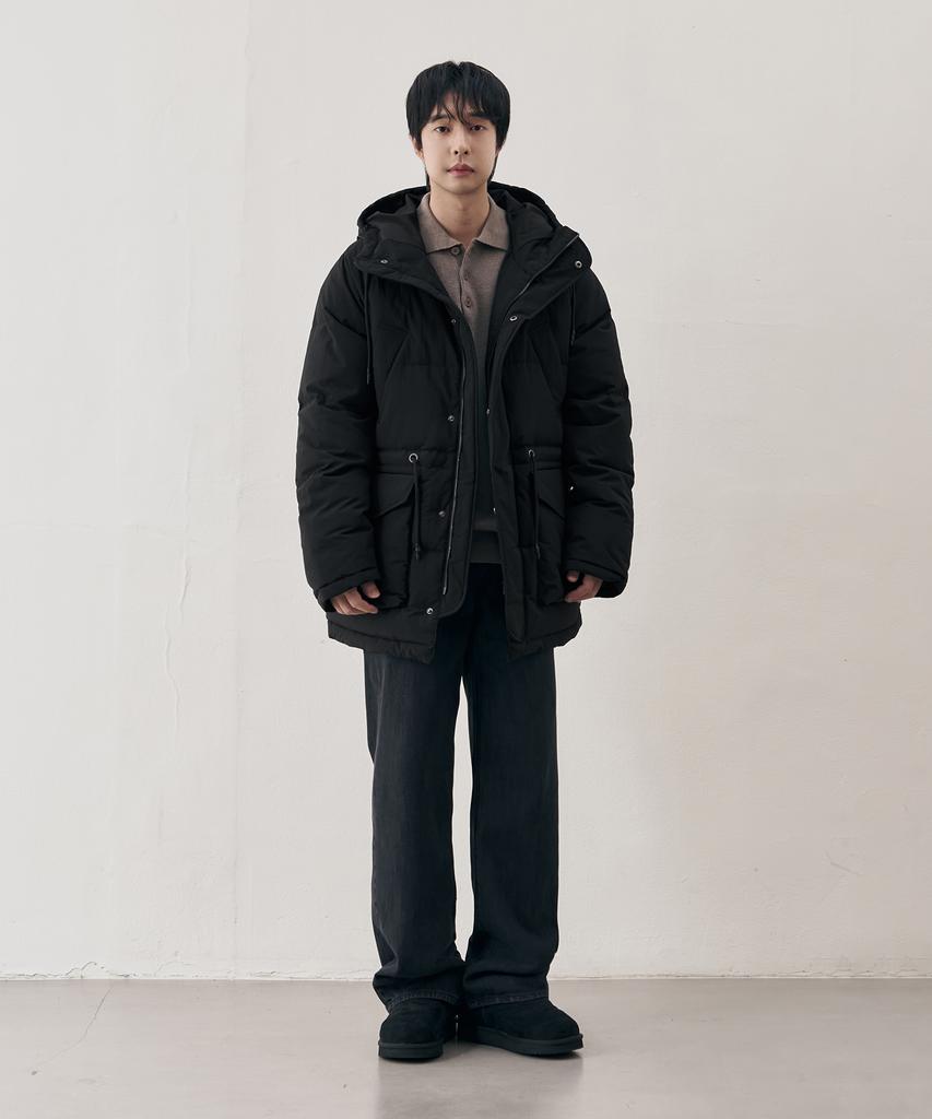 Draw Fit [Oh Jung-Kyu X Draw Fit] Utility Padded Down Parka Jumper [Black]