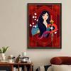 Full Round Diamond Painting Princess Hua Mulan Art Rhinestone Picture Mosaic DIY 5D Cross Stitch Embroidery Home Decoration