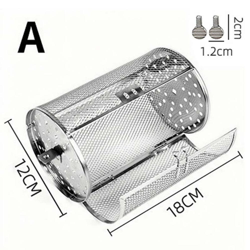 

Tool For Home Cooking Heating Evenly Nut Baking Grill Oven Rotisserie Bbq Basket Roaster Drum A
