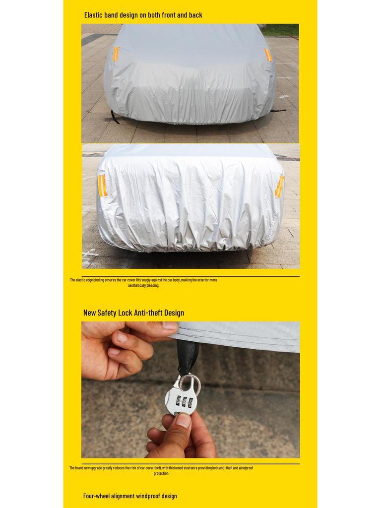 Oxford Cloth Car Cover - Thickened, Antifreeze, Sun & Rain Protection, Heat Insulation for Snow and Frost