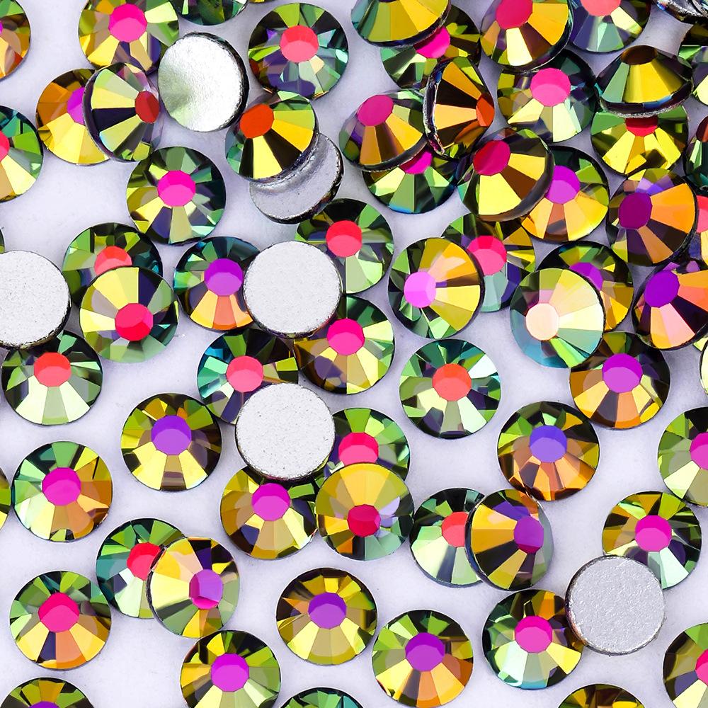 Silberner Boden Phnom Penh AB Serie Flacher Boden Diamant Guomao 5A Strass Pujiang Glas Kristall Diamant Nagel Diamant DIY Schmuck Diamant