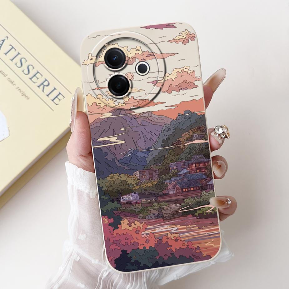 Für Vivo Y39 5G Hülle V2436 Niedliches Mode Cartoon Muster Abdeckung Stoßfest Weiche TPU Handyhüllen Für Vivo Y300i Y 39 VivoY39 Bumper